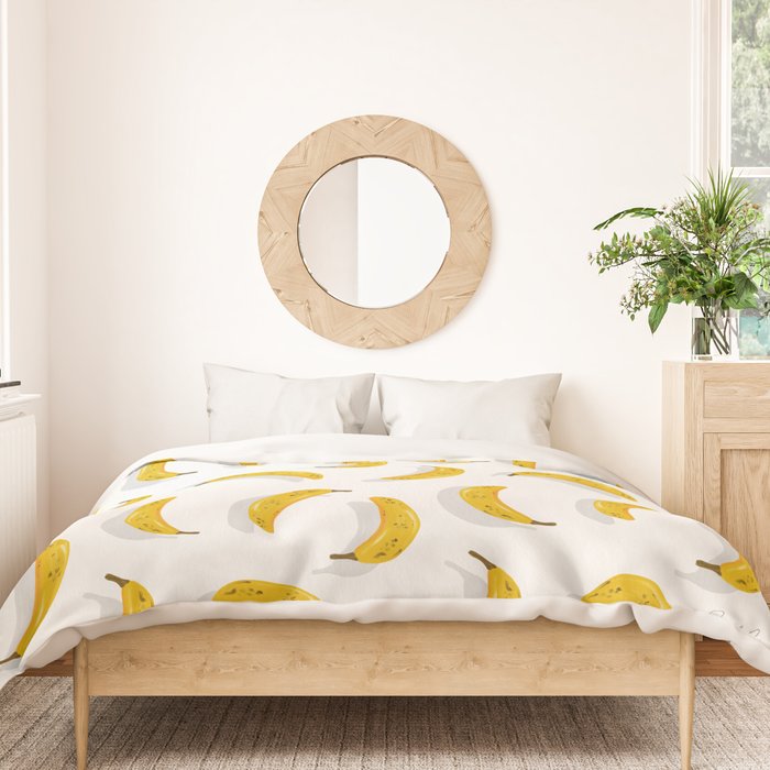 Banana Pattern - White Duvet Cover Gallery Image 3