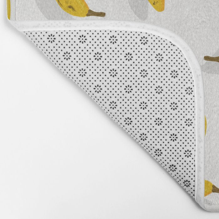 Banana Pattern - White Bath Mat Gallery Image 2
