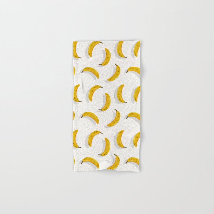 Banana Pattern - White Bath Towel Gallery Image 1