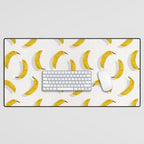 Banana Pattern - White Desk Mat Gallery Image 1