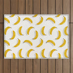 Banana Pattern - White Outdoor Rug Gallery Image 1