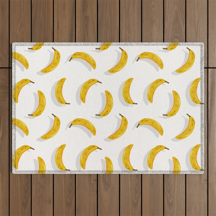 Banana Pattern - White Outdoor Rug Gallery Image 1