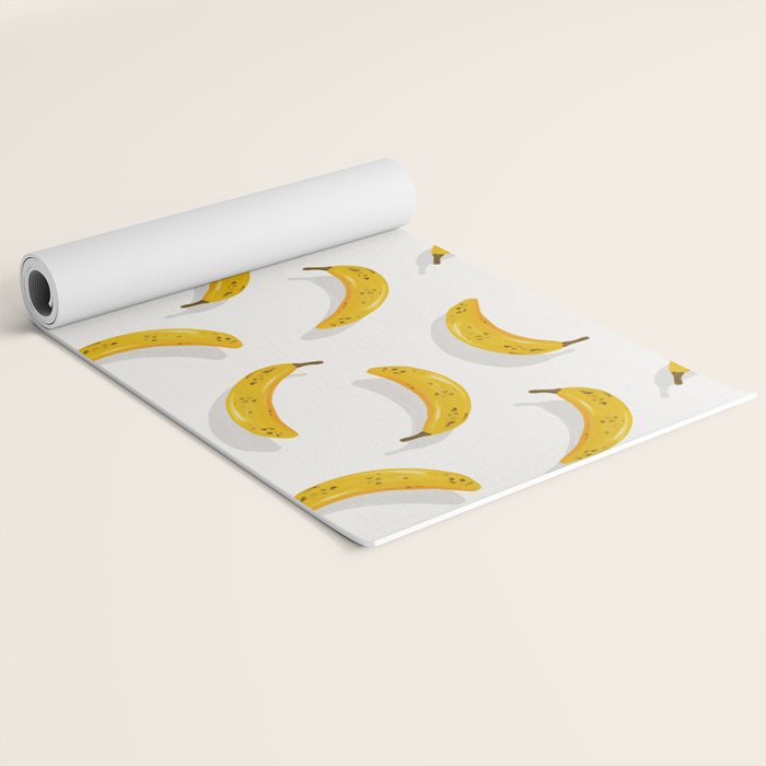 Banana Pattern - White Yoga Mat Gallery Image 2