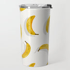 Banana Pattern - White Travel Mug Gallery Image 2