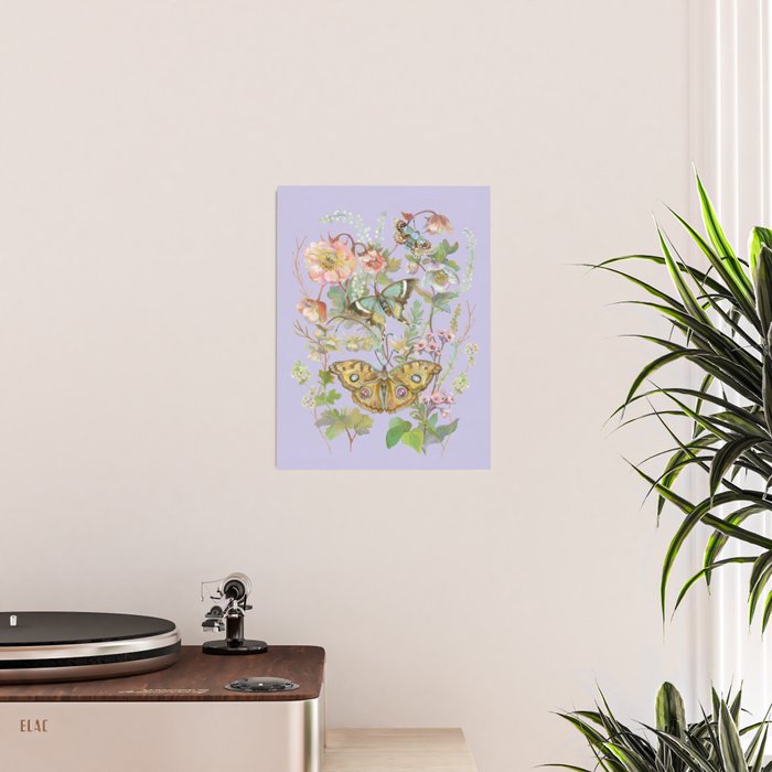 Butterfly Purple Garden Poster Gallery Image 2