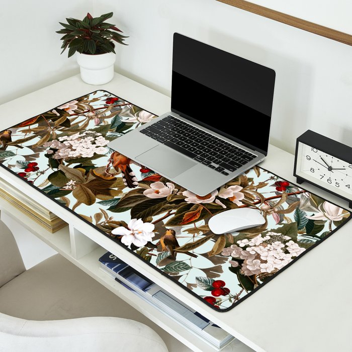 Floral and Birds XXVII Desk Mat Gallery Image 2