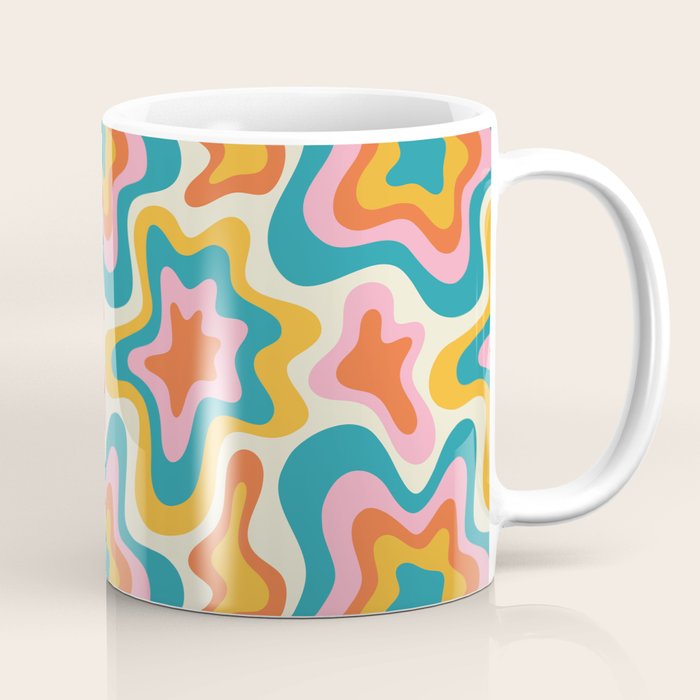 Colorful psychedelic hippie tie dye art pattern Coffee Mug Gallery Image 1