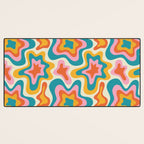 Colorful psychedelic hippie tie dye art pattern Desk Mat Gallery Image 3