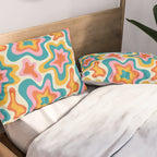 Colorful psychedelic hippie tie dye art pattern Pillow Sham Gallery Image 2