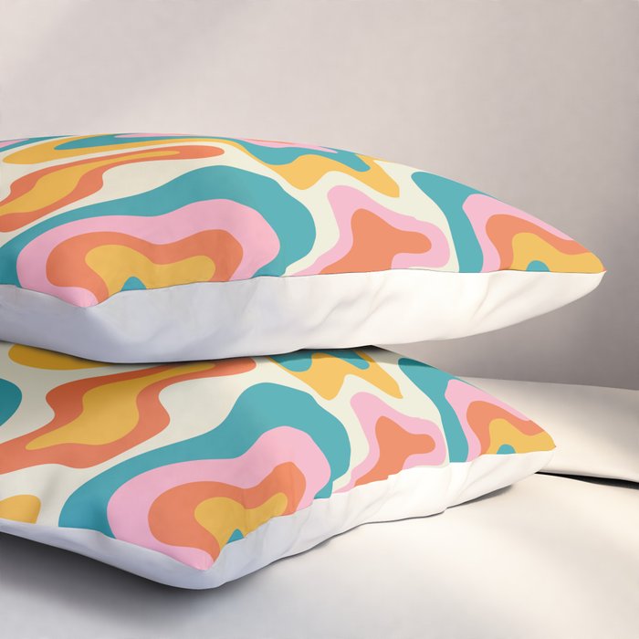 Colorful psychedelic hippie tie dye art pattern Pillow Sham Gallery Image 3