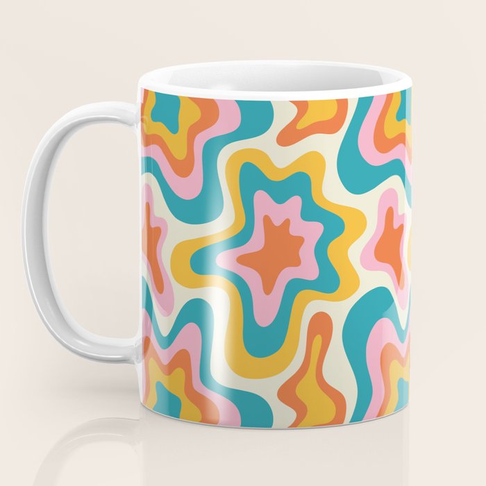 Colorful psychedelic hippie tie dye art pattern Coffee Mug Gallery Image 3