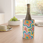 Colorful psychedelic hippie tie dye art pattern Wine Chiller Gallery Image 4