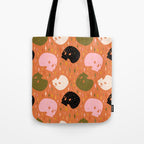 Spooky Skull Print Tote Bag Gallery Image 1