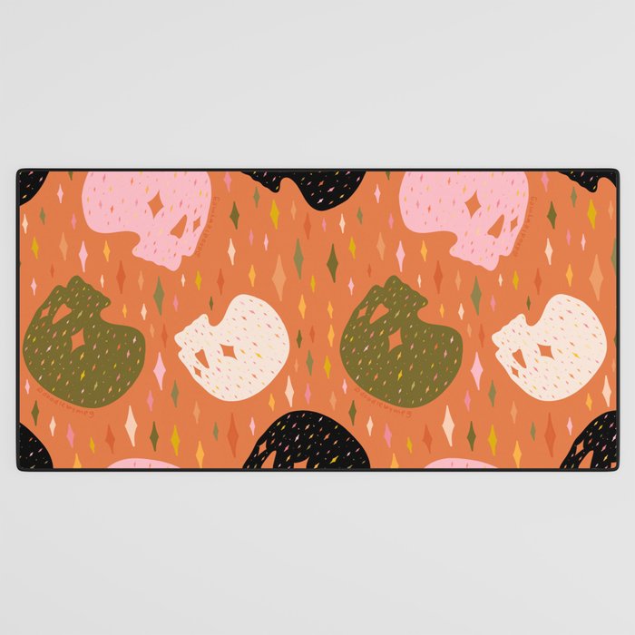 Spooky Skull Print Desk Mat Gallery Image 3