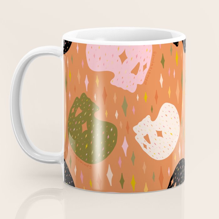 Spooky Skull Print Coffee Mug Gallery Image 3