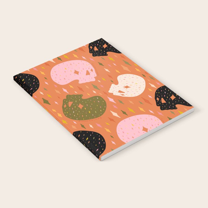 Spooky Skull Print Notebook Gallery Image 1
