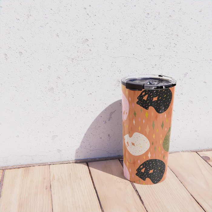 Spooky Skull Print Travel Mug Gallery Image 4