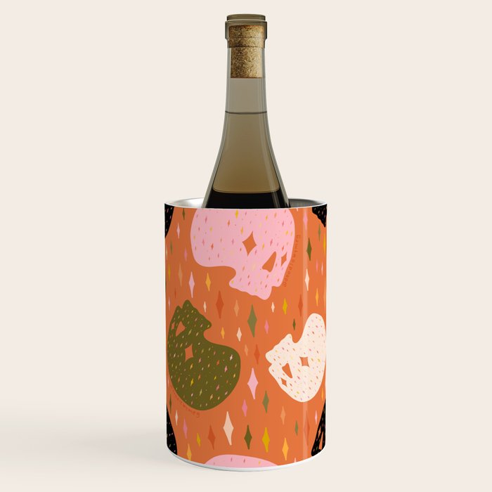 Spooky Skull Print Wine Chiller Gallery Image 3