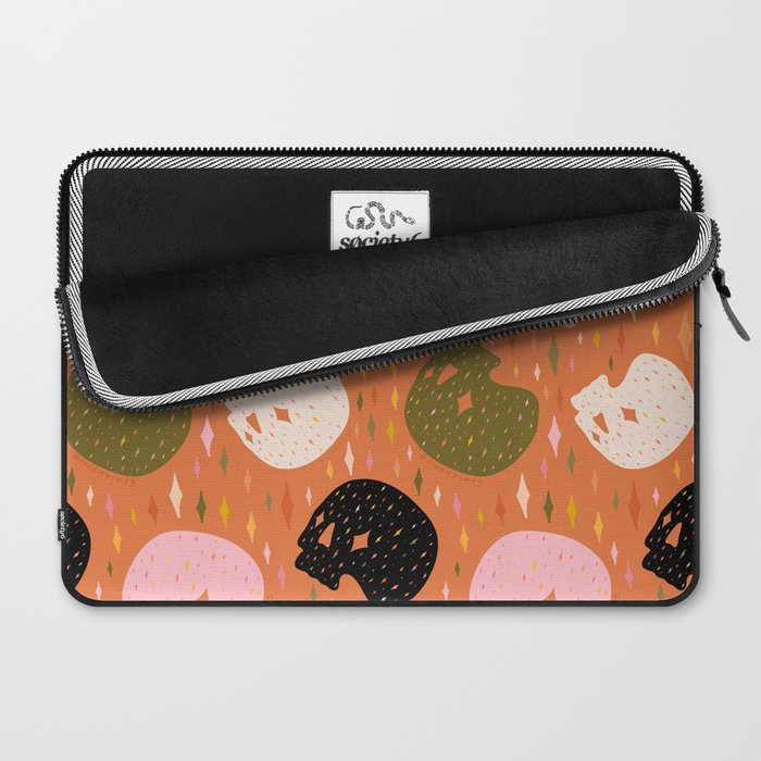 Spooky Skull Print Laptop Sleeve Gallery Image 2