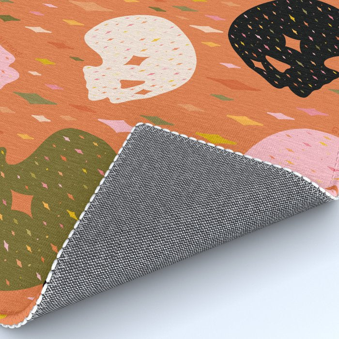 Spooky Skull Print Rug Gallery Image 4