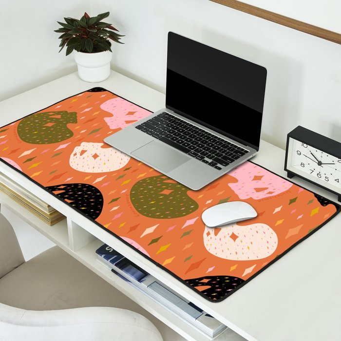 Spooky Skull Print Desk Mat Gallery Image 2