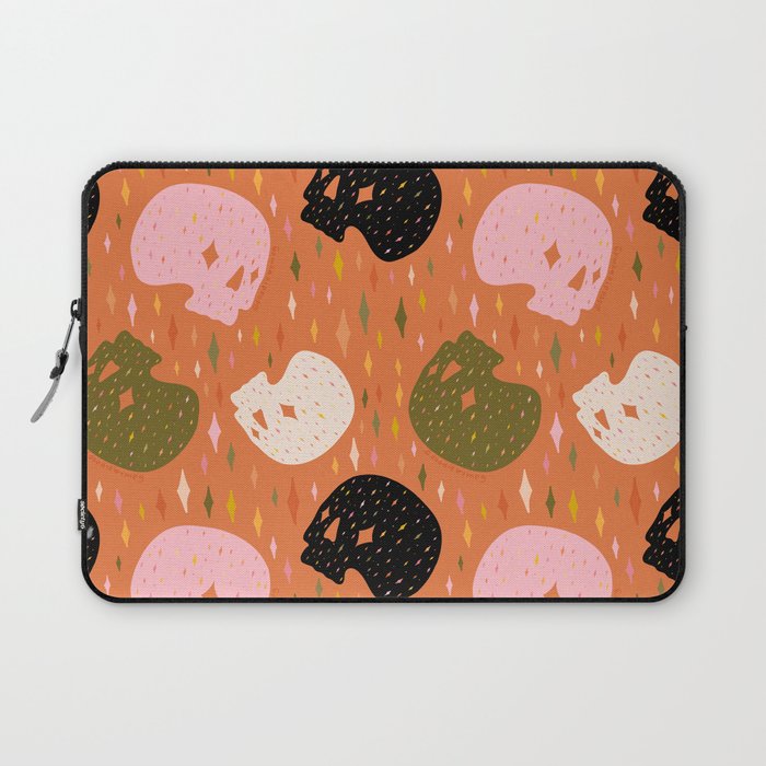 Spooky Skull Print Laptop Sleeve Gallery Image 1