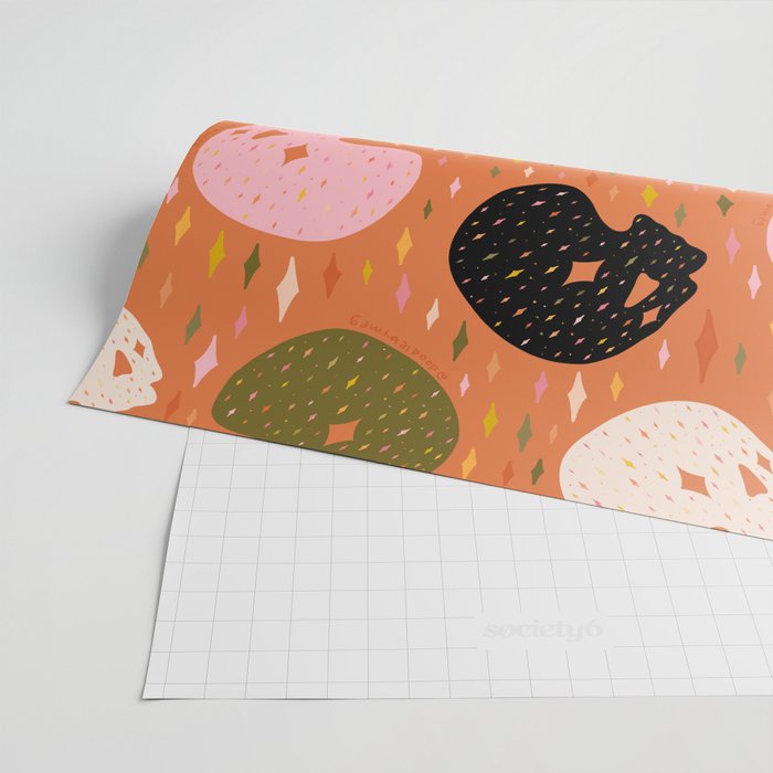 Spooky Skull Print Wrapping Paper Gallery Image 2