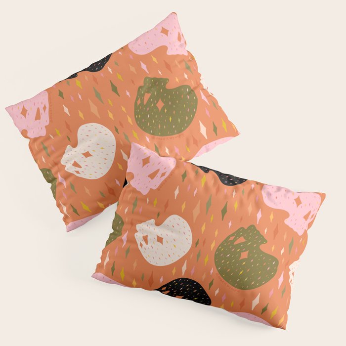 Spooky Skull Print Pillow Sham Gallery Image 1