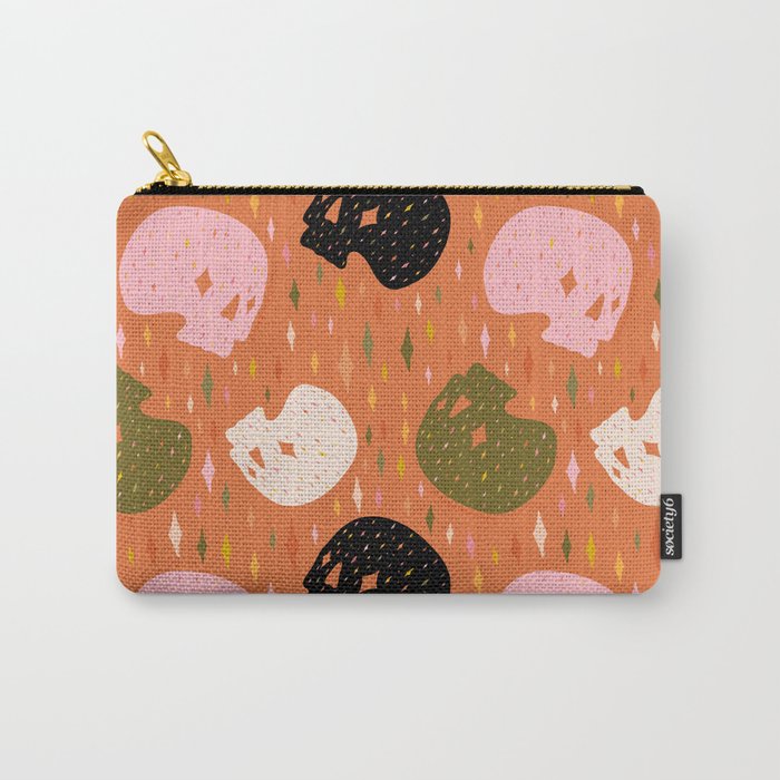 Spooky Skull Print Carry All Pouch Gallery Image 1