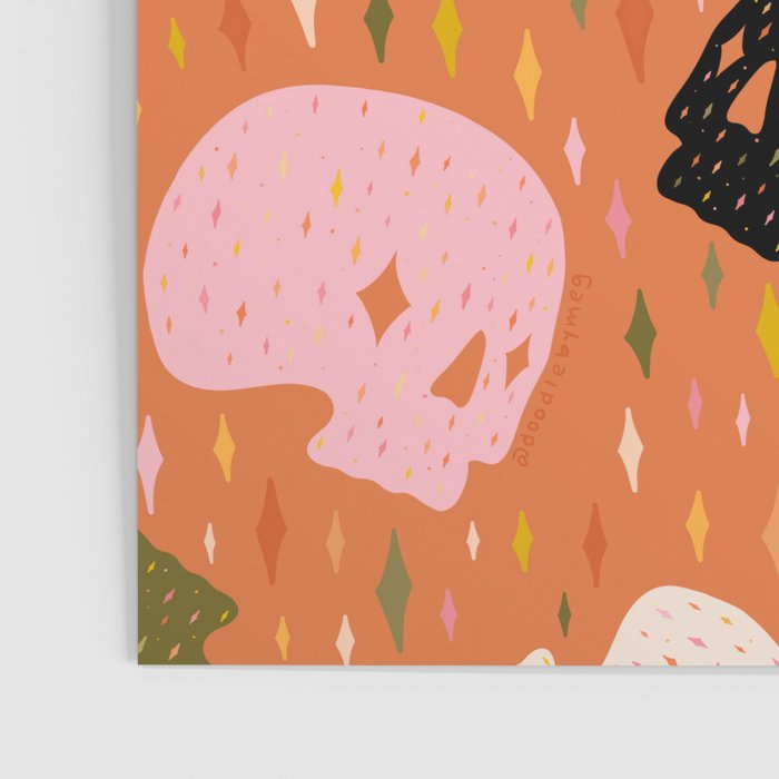 Spooky Skull Print Poster Gallery Image 3
