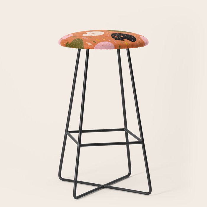 Spooky Skull Print Stool Gallery Image 1
