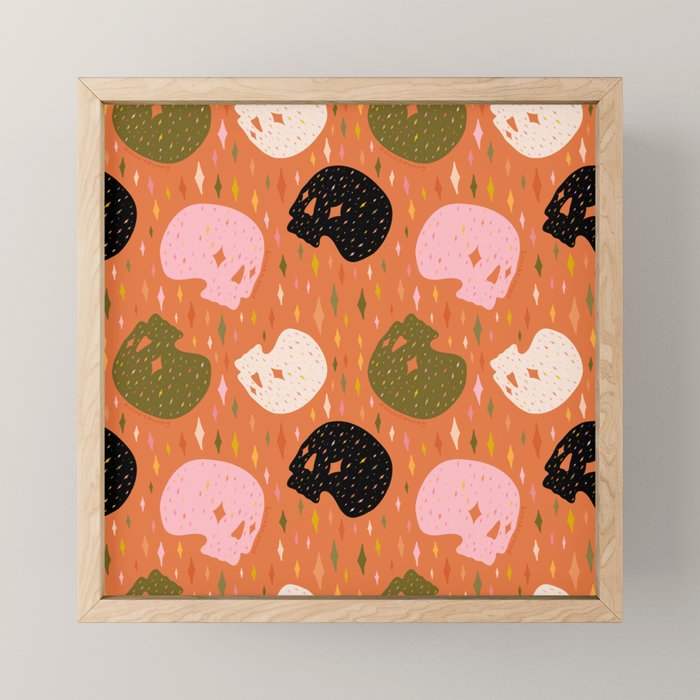 Spooky Skull Print Mini Art Print Gallery Image 1