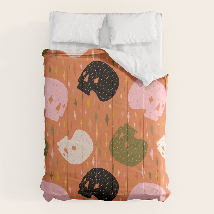 Spooky Skull Print Comforter Gallery Image 6