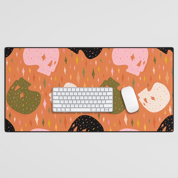 Spooky Skull Print Desk Mat Gallery Image 1