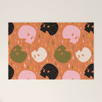 Spooky Skull Print Welcome Mat Gallery Image 1