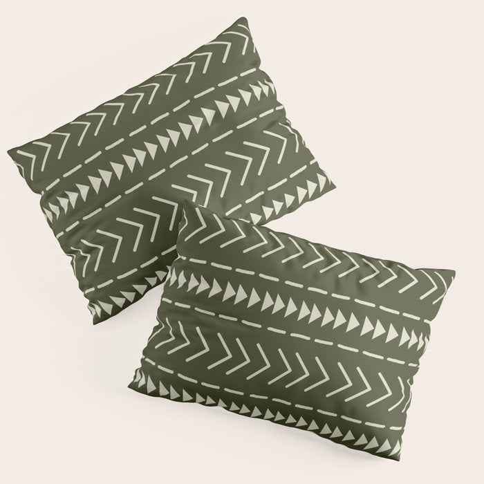 Mudcloth Forest Green Pillow Sham Gallery Image 1