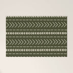 Mudcloth Forest Green Welcome Mat Gallery Image 1