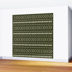 Mudcloth Forest Green Wall Mural Gallery Image 2