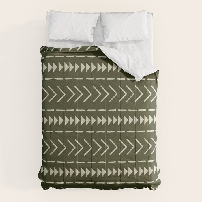 Mudcloth Forest Green Comforter Gallery Image 6