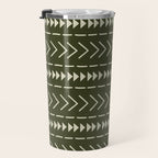 Mudcloth Forest Green Travel Mug Gallery Image 3