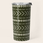 Mudcloth Forest Green Travel Mug Gallery Image 2