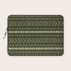 Mudcloth Forest Green Laptop Sleeve Gallery Image 1