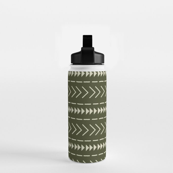 Mudcloth Forest Green Water Bottle Gallery Image 2