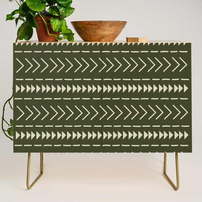Mudcloth Forest Green Credenza Gallery Image 1