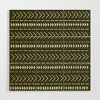 Mudcloth Forest Green Wood Wall Art Gallery Image 1