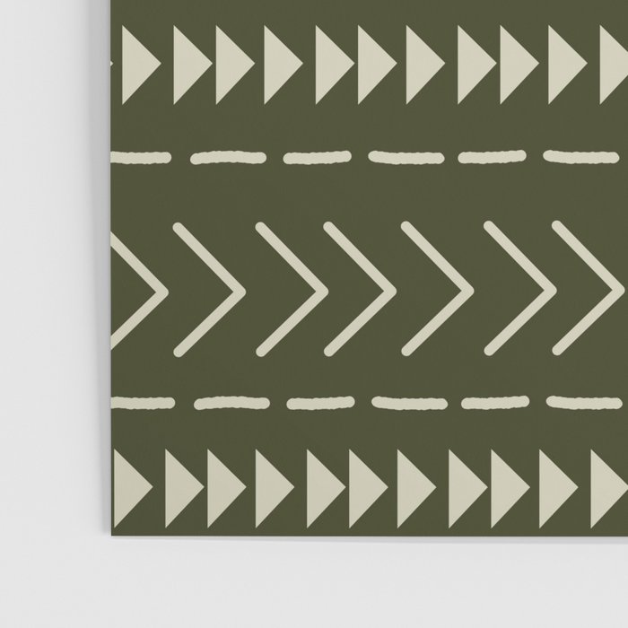 Mudcloth Forest Green Poster Gallery Image 3