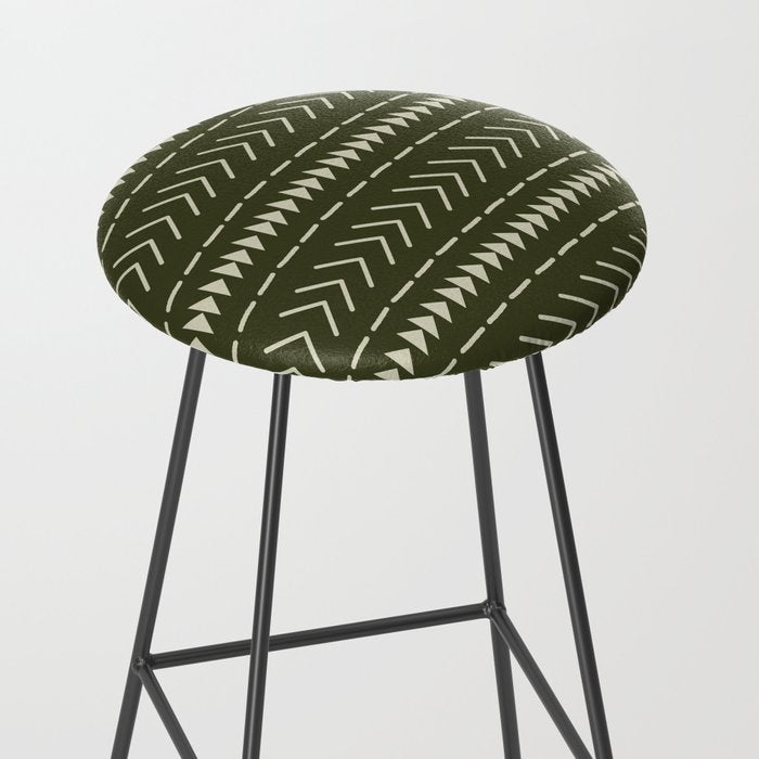 Mudcloth Forest Green Stool Gallery Image 2