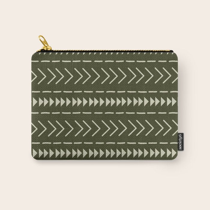 Mudcloth Forest Green Carry All Pouch Gallery Image 1
