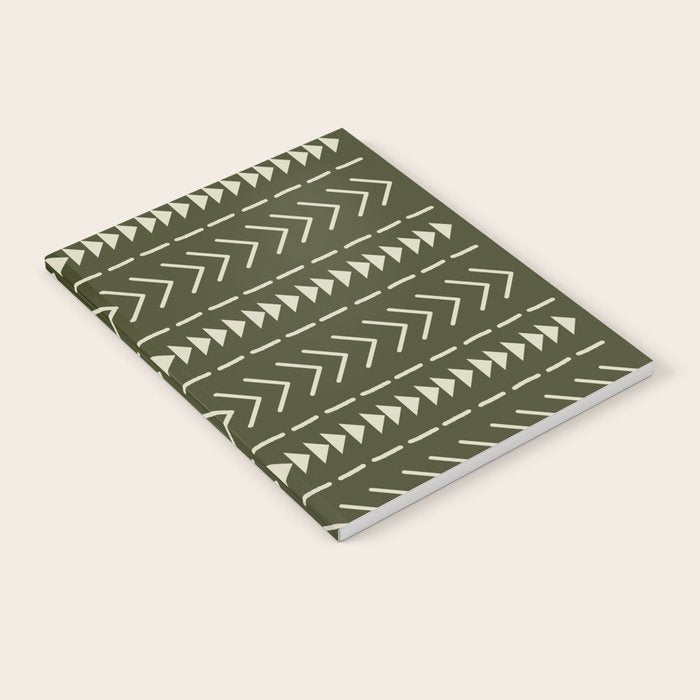 Mudcloth Forest Green Notebook Gallery Image 1