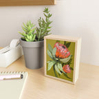Protea, Australian native, flower, abstract, olive green, bright colors Mini Art Print Gallery Image 2